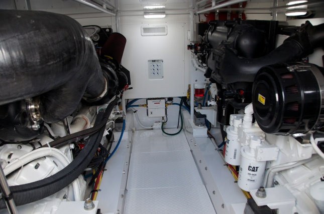 The engine room aboard Dr. Bones has been designed as a hands-on, easily accessible work space.